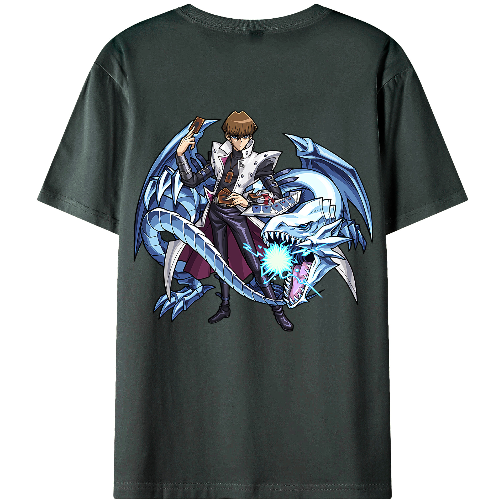 （画像用） 遊☆戯☆王 Yu-Gi-Oh! 綿100％ メンズ半袖Tシャツ（バックプリント） 通気性